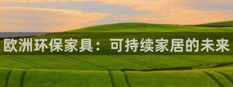 杏耀主管qq：欧洲环保家具：可持续家居的未来